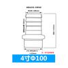 Acero inoxidable 304 hexágono junta de tubo de cuero junta de cuero de diámetro variable rosca exterior pagoda manguera de tubo de agua junta tapón de cuero bambú 6 puntos