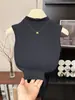 Camiseta sin mangas de estilo coreano con cuello mao pequeño para mujer, corte ajustado, top corto versátil para ir al trabajo, camiseta básica de verano