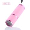 Mini linterna pequeña de 9 LED con luz morada, iluminación de identificación, secado rápido, para decoración de uñas, luminosa, antideslizante, de goma, portátil, impermeable.