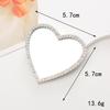 Nuevo amor espejo diy funda de teléfono accesorios de joyería diamante ovalado espejo de maquillaje funda de teléfono espejo de belleza material