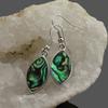 Pendientes de Concha de Abulón Natural de Comercio Exterior Transfronterizo Joyería Europea y Americana Accesorios Pequeños de Gama Alta Exagerados Pendientes Vintage Joyería