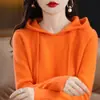 Suéter con Capucha Tejido Superior Transfronterizo Ropa Exterior para Mujer Sudadera de Punto 2025 Engrosado Invierno Suéter Pulóver Holgado