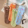 Otoño e Invierno Engrosado Cálido Lana Australiana 3D Caricatura Peculiar Parte Inferior de Bikini Calcetines de Pez Feo, Lindos y Divertidos Calcetines de Peluche para Dormir