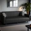 Sofá Cama Plegable Multifuncional Sofá de Arte en Cuero para Sala de Estar de Apartamento Pequeño Popular 2024 Sofá Doble para Apartamento de Alquiler
