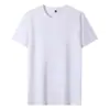 Camiseta de manga corta de 180 g para hombre y mujer, nuevo estilo primavera-verano, casual y versátil, color liso