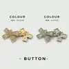 Botón Metálico con Forma de Lazo de Diamante Tridimensional Botones Cosidos a Mano Botones de Piel Accesorios de Botones para Traje Ropa de Abrigo para Mujer
