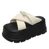 Sandálias de Sola Grossa para Aumento de Altura para Mulheres 2025 Primavera Novo Calçado Externo Pequenos Chinelos Moda e Versátil Sapatos de Praia