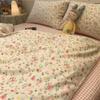 Ins Dibujos Animados Amigable con la Piel Cama de Cuatro Piezas Funda de Edredón Sábanas Suministros para Dormitorio de Estudiantes Juego de Tres Piezas Individual y Doble
