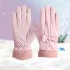 Guantes Térmicos para Ciclismo de Invierno, Guantes de Algodón a Prueba de Frío para Bicicleta Eléctrica con Lazo para Mujer, Suministros del Fabricante Guantes Especializados con Dedos Separados