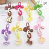 Yilian Joyería Ins Verano Gelatina Cadena Acrílica Corazón Cubierta Protectora AirPods Bolso Colgante Llavero