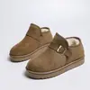 Botas de Nieve Bajas para Mujer con Hebilla Metálica, Forradas de Peluche, Zapatos de Algodón Cálidos, Terciopelo, Suela Gruesa, Botines, Zapatos de Invierno para Mujer al por Mayor