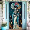 Yiwu Jit Almacén Entrega Chica Esqueleto 2D Cortina de Puerta Tela de Fondo Artículo Caliente Temu Shein Amazon Etsy Amazon