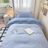 2026 Nuevo Modelo Color Sólido Dos Tonos Cama Individual para Estudiante Juego de Tres Piezas Cama Litera de Dormitorio Funda de Edredón Individual Funda de Edredón Pieza Única