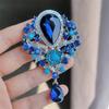 Broche de cristal de estilo retro con incrustaciones de aleación y alfiler de diamantes de imitación, colgante de color, ramillete, ropa transfronteriza entre Europa y Estados Unidos.