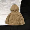 Jaqueta com Zíper Corta-Vento de Outono Estilo Coreano para Crianças, Roupa de Trabalho, Peça Versátil Casual para Bebês na Primavera e Outono