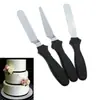 Herramientas para hornear Espátula para pasteles de acero inoxidable de 4 pulgadas 3 piezas Raspador Espátula para pasteles Herramientas para hornear pasteles DIY