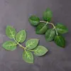 Hoja de rosa impresa en serigrafía de seda de seis pétalos flor de malla de seda rosa hoja artificial rosa hoja artificial de hueso de seis pétalos