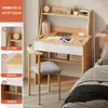 Mesa de computador de mesa pequeno quarto de estudante casa simples mesa moderna estante mesa integrada pequeno apartamento escrivaninha