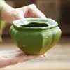 Balde de Água Cerâmico com Padrão de Tangerina Pequena do Fabricante para Uso Doméstico, Acessórios para Chá, Recipiente de Resíduos de Chá de Alta Qualidade