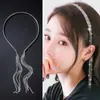 Diadema de Hada Estilo Verano Femenino Celebridad de Internet 2025 Nueva Aleación Delgada Simple con Pedrería y Perlas Diadema Estilo Popular
