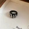 Conjunto de Pulsera Abierta y Anillo Ovalados de Resina Transfronterizos Europeos y Americanos, Sencillo y Elegante, con Diseño Único, Joyería de Nicho