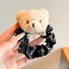 Diadema de tela dulce a rayas con lazo grande para el pelo (tipo intestino grueso) para niñas, Cuerda para el pelo de tela dulce, Accesorio para el pelo de niña para coleta, No daña el pelo