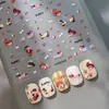 YITU Figura de Formiga Salsicha de Gelatina Cachorro de Desenho Animado Adesivo para Unhas Fofo Desenho Animado Cereja Amor Adesivo Decorativo YT5923