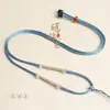 Cordón Ajustable para el Cuello con Patrón de Espiral Tejido a Mano y Diseño Simétrico para Hombres y Mujeres, Adecuado para Colgantes de Jade y Ágata