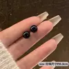 Pendientes de Aguja de Plata S925 Color Caramelo Maillard Retro Otoño e Invierno para Mujer Pendientes de Botón Geométricos Avanzados con Piedra de Ojo de Tigre Venta al por Mayor