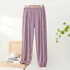 Pantalones de casa cálidos con forro polar, estilo asiático, para mujer, nuevos de otoño e invierno, holgados y cálidos para estar en casa
