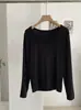 KEKEZOON Dezessete Cores Básica Versátil Slim Fit Cor Sólida Gola Redonda Manga Longa Camiseta para Mulheres 8986