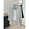Camisa de Cuadros Estilo Perezoso con Protección Solar para Mujeres Ligeramente Gorditas, Camisa Fina de Manga Larga para Primavera y Verano que Cubre el Vientre, Top Versátil para Usar como Exterior