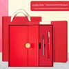 Conjunto de Caixa de Presente para Caderno Personalizável com Logotipo Imprimível Presente Comemorativo para Empresas Caderno USB Diário