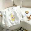Nueva Sudadera de Forro Polar para Niños Estilo Otoño/Invierno Top para Niños y Niñas Engrosada Cálida Invierno Estampado de Dibujos Animados Ropa Exterior Manga Larga
