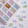 Cuentas de Vidrio para Peces Pequeños de Aurora Iridiscente Estilo Marino Peces Transparentes Cuentas Sueltas DIY Pulsera Hecha a Mano Collar Accesorios de Joyería