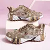 Zapatos Casuales de Malla con Diamantes para Mujer, Zapatos de Suela de Durian con Pedrería Transfronterizos, Zapatos de Mujer de Malla Transpirable para Primavera y Otoño