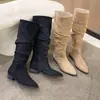 Botas de montar de tacón grueso, retro, hasta el tobillo, nueva colección de otoño 2026, botas de media pantorrilla estilo francés, ajuste ceñido, estilo vaquero occidental