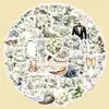 50 Peças de Adesivos Cartoon Florais Retrô Brancos de Casamento Personalizados para Decoração DIY Capa de Celular Caderno Adesivos para Copo d'Água