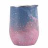 Copa para Huevo con Vaso Aislado de Acero Inoxidable 304, Copa de Vino en Forma de U, Popote de 12 oz, Copa Cáscara de Huevo, Vaso al Vacío, Vaso Cielo Estrellado