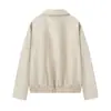 Aliexpress Venta al por mayor 2025 Otoño e Invierno Nuevo Estilo Retro Europeo y Americano Transfronterizo para Mujer Chaqueta Casual Holgada de Imitación de Cuero