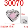 Simples Versátil Doce Cool Moda Coração Colorido Strass Pingente DIY Artesanal Joias Pulseira Colar Pingente Acessórios Materiais
