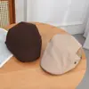 Gorra Plana de Retazos Retro Británica para Hombres y Mujeres, Gorra de Periodista Artística de Ala Corta, Boina Casual Estilo Maillard de Pico de Pato