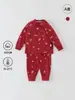 Ropa de Algodón Puro Clase A para Bebé de Primavera y Otoño Conjunto de Ropa Interior para Niños Rojo Bebé Conjunto de Dos Piezas para Cumpleaños de 100 Días
