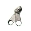 No. 5 Cremallera de Nylon Gruesa Galvanizada con Doble Tirador, Cabeza de Cremallera de Metal Plateado Blanco, En Stock para Bolsas y Textiles del Hogar