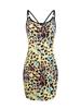 2025 Europa y América Amazon AliExpress Primavera y Verano Nuevo Cuello Redondo Sexy Estampado Vestido de Honda Ropa de Mujer de Comercio Exterior
