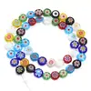 Directo de fábrica vidrio flor plano redondo cuentas color mil flores vidrio sueltas cuentas hecho a mano casero pulsera collar accesorios