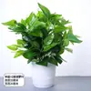Planta Verde Flor Artificial Bonsai Enfeites para Sala de Estar, Quarto, Hotel, Decoração de Clube, Plantas em Vaso Rabanete Verde