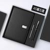 Libreta de cuero para negocios, venta al por mayor, con hebilla, libro de registro de reuniones, diario de trabajo, cuaderno con logotipo personalizado