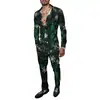 Exportación Europea y Americana 2025 Nuevo Traje de Camisa de Manga Larga de Moda Casual Tendencia para Hombre Estampado 3D