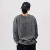 Suéter jacquard tridimensional de cuello redondo otoño 2023 para hombre, suelto, a la moda, comodín, manga larga, jersey, ropa de marca de moda al por mayor